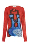 Gabriela Hearst Isara Lightweight Cashmere Sweater In Red