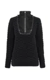 Gabriela Hearst Isha Textured Cashmere Sweater In Black