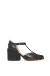 Gabriela Hearst Hawes Heel Pump In Black Leather In Black