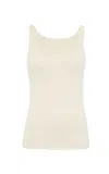Gabriela Hearst Jayce Knit Tank Top In Ivory Cashmere In White