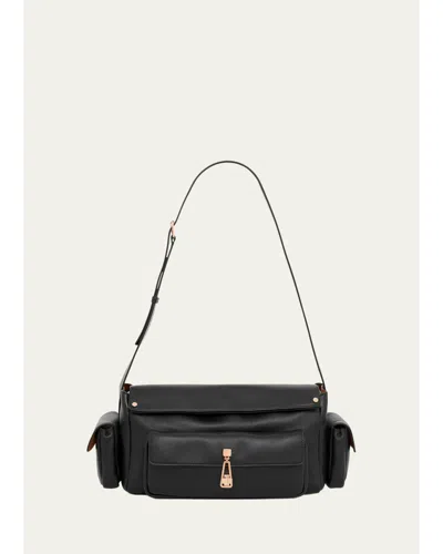 Gabriela Hearst Jebb Shoulder Leather Bag In Black
