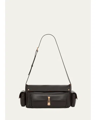 Gabriela Hearst Jebb Shoulder Leather Bag In Chocolate