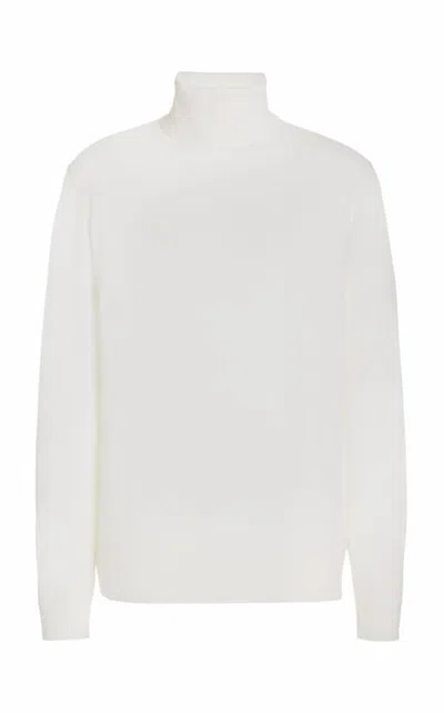 GABRIELA HEARST JERMAINE KNIT TURTLENECK IN IVORY MERINO WOOL