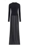 Gabriela Hearst Jessamy Ruched Silk Maxi Dress In Black