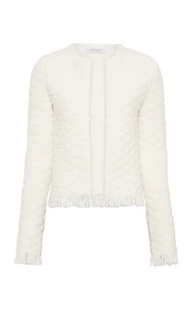 Gabriela Hearst Johannes Textured Cashmere Cardigan In Ivory