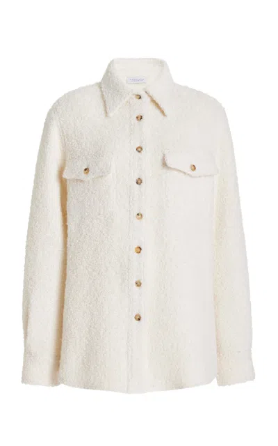 Gabriela Hearst John Austin Overshirt In Ivory Recycled Cashmere Boucle