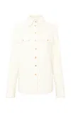 Gabriela Hearst John Austin Overshirt In Ivory Recycled Cashmere Boucle In Ivory
