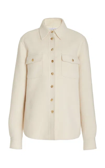 Gabriela Hearst John Austin Top In Ivory Recycled Cashmere Felt