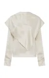 Gabriela Hearst Jonathan Silk Scarf Top In White