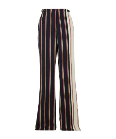 Gabriela Hearst Jones Striped Wool And Silk-blend Twill Wide-leg Pants In Black