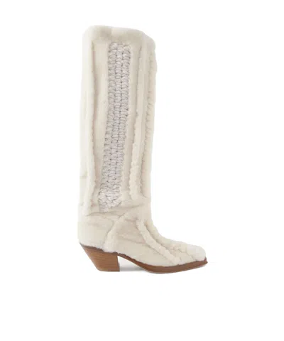 Gabriela Hearst Joseph Chunky Heeled Knee-high Boots In White