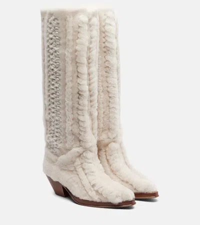 Gabriela Hearst Joseph Shearling Knee-high Boots In White