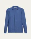 Gabriela Hearst Judie Button Down Denim Shirt In Medium Blue