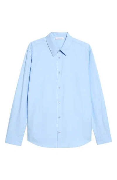 Gabriela Hearst Judie Cotton Poplin Button-up Shirt In Halogen Blue