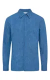 Gabriela Hearst Judie Shirt In Medium Blue Recycled Cotton Linen Denim In Medium Blue
