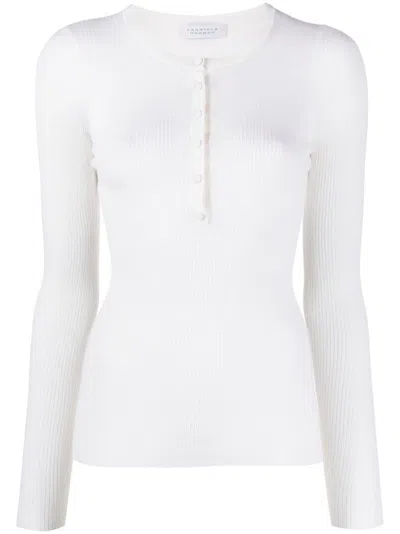 Gabriela Hearst Julian Henley Ribbed Top In Olive