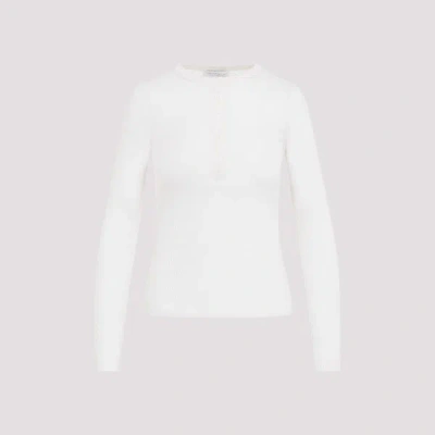 Gabriela Hearst Ivory White Cashmere Julian Henley T-shirt