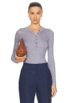 Gabriela Hearst Julian Henley Top In Heather Grey