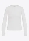 Gabriela Hearst Julian Henley Top In Cashmere And Silk In White