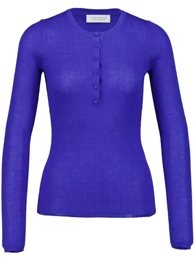 Gabriela Hearst Julian Henley Top In Blue