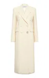 Gabriela Hearst Julien Wool; Cashmere And Silk Double-breasted Coat In Neutral