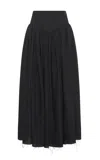Gabriela Hearst Juniper Maxi Skirt In Black Aloe Linen In Black