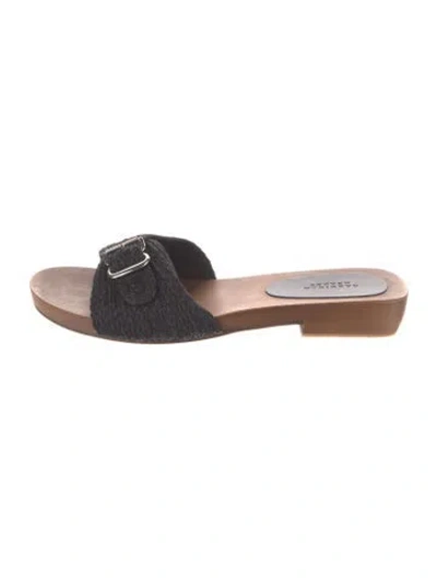 Pre-owned Gabriela Hearst Jute Slides In Brown