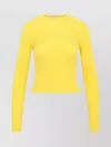 Gabriela Hearst Kaia Long-sleeved Ribbed Top In Yellow