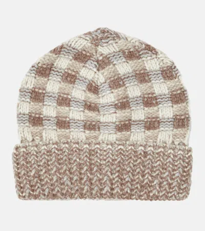Gabriela Hearst Kaja Cashmere Beanie In Ivory Multi