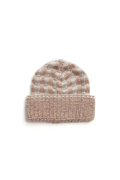 Gabriela Hearst Kaja Knit Hat In Multicolor Cashmere In Ivory Multi