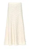 Gabriela Hearst Kanta Textured Cashmere Midi Skirt In Ivory