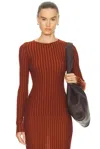Gabriela Hearst Soraya Knit Sweater In Merino Wool In Brown