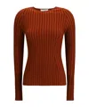 Gabriela Hearst Soraya Knit Sweater In Merino Wool In Brown