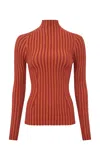 Gabriela Hearst Karlene Ribbed Virgin-wool Top In Brown