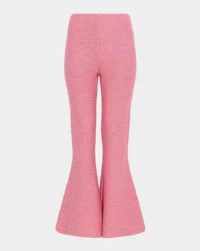 Gabriela Hearst Karpo Cashmere-silk Knit Flare Pants In Rosa