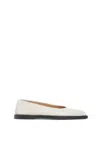 Gabriela Hearst Kati Ballerina Flat Shoe In Cream Leather In Cream