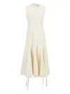 Gabriela Hearst Kendal Cap-sleeve Midi Dress In Neutral