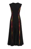 Gabriela Hearst Kendal Ribbon-detailed Wool Midi Dress In Black