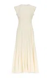 Gabriela Hearst Kendal Laces Midi Dress In Ivory Wool In Ivory