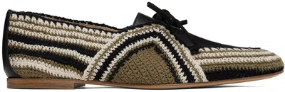 Gabriela Hearst Hays Leather-paneled Crocheted Loafers In Blm Black Multi