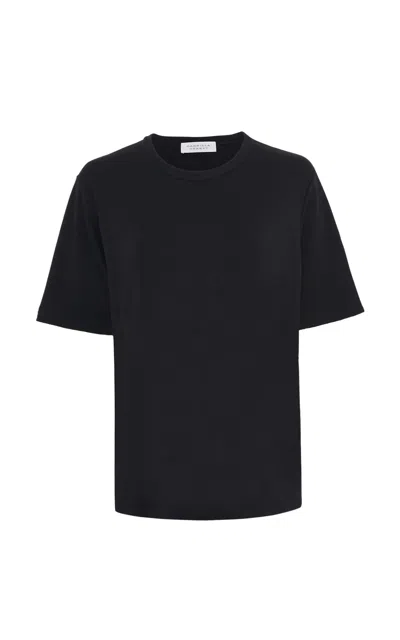 Gabriela Hearst Kirby T-shirt In Black Cashmere Jersey