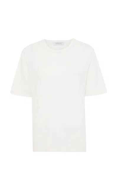 Gabriela Hearst Kirby T-shirt In Ivory Cashmere Jersey In White