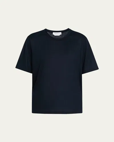 Gabriela Hearst Kirby Tee In Blue
