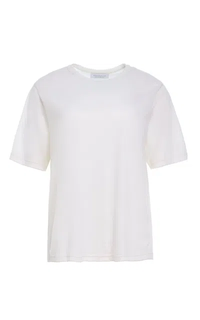GABRIELA HEARST KIRBY TEE IN IVORY SEA ISLAND COTTON