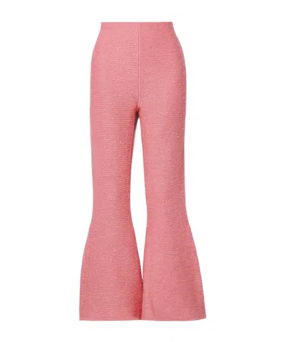 Gabriela Hearst Knitted Flared Pants In Pink