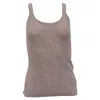 Gabriela Hearst Knitted Tank Top In Brown Cashmere In Black