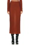 Gabriela Hearst Krause Ribbed Virgin-wool Maxi Skirt In Brown
