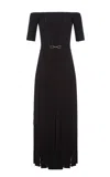 Gabriela Hearst Kurt Pleated Knit Dress In Black Merino Wool In Black