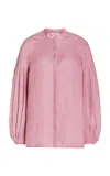 GABRIELA HEARST LAETITIA BLOUSE IN ROSE QUARTZ LINEN