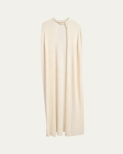 Gabriela Hearst Laleh Silk Knit Gauze Long Cape In Brown